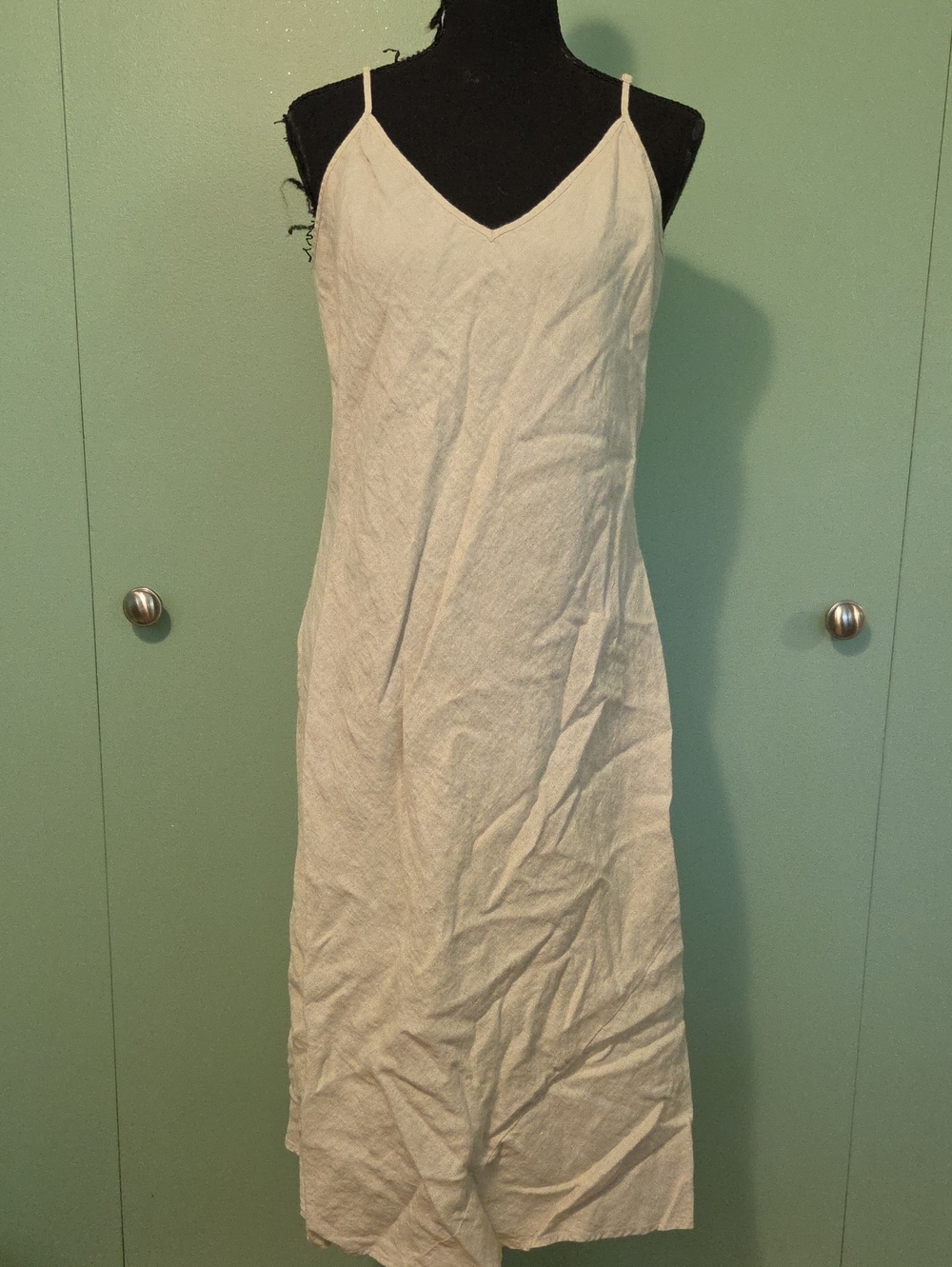 Wilfred 100% Linen Cream Summer Dress Size Large